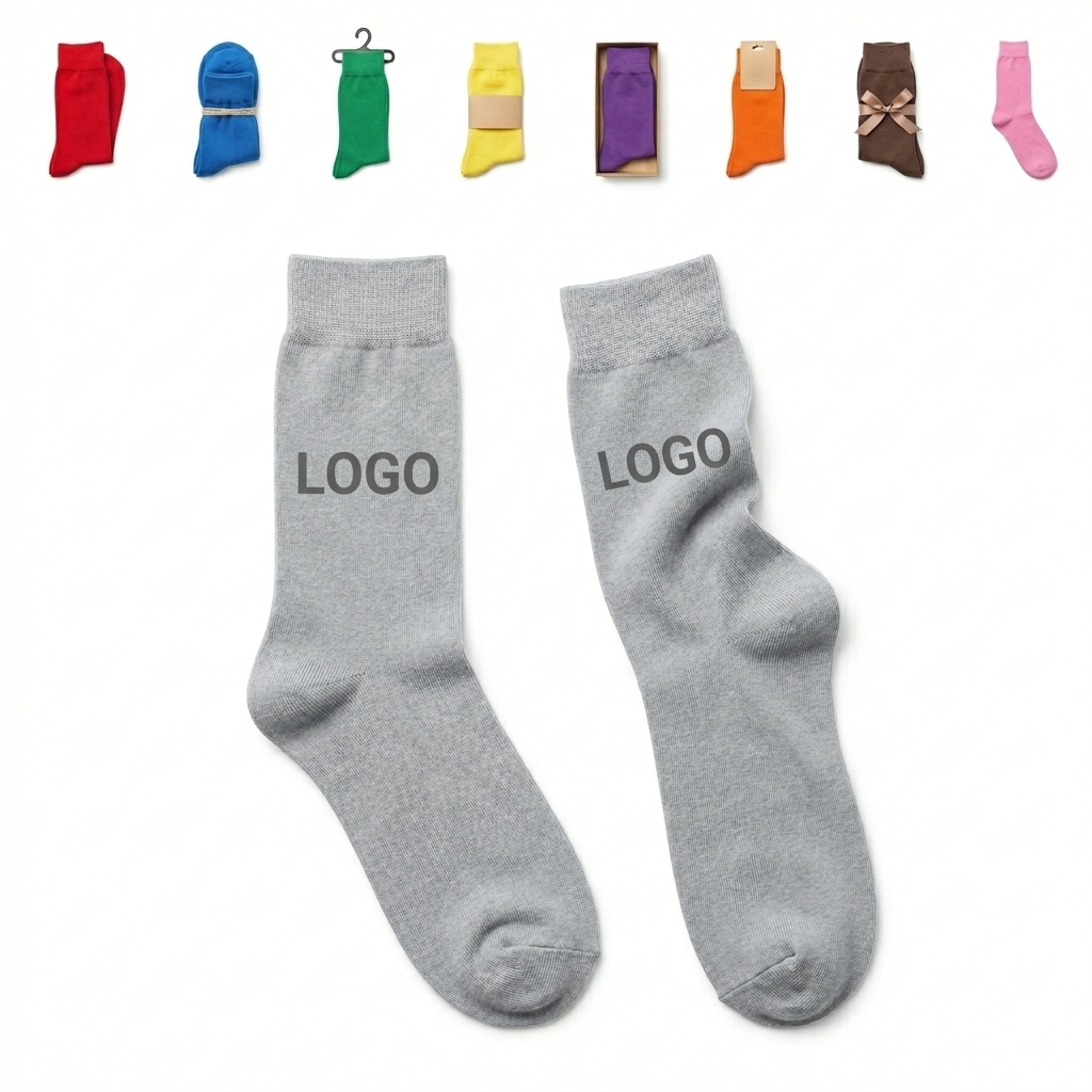 Solid Color Kids Socks for Branding & Custom Logos