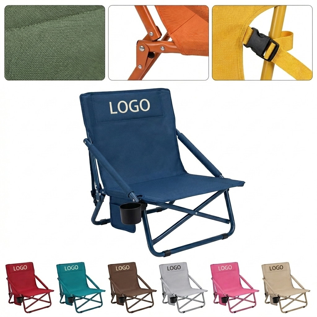 Portable Folding Camp Chair with Steel Frame