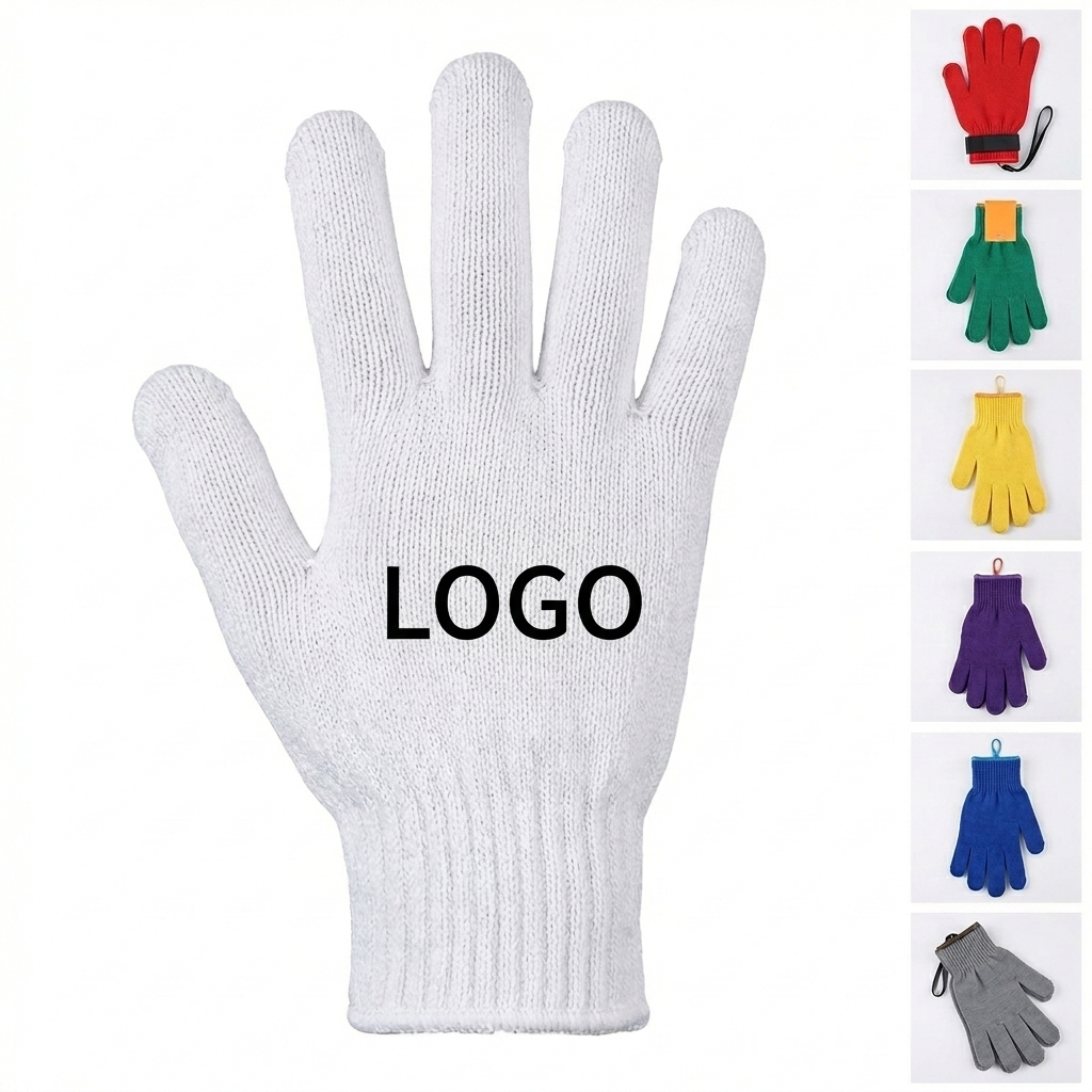 Colorful Knit Stretch Gloves for General Use