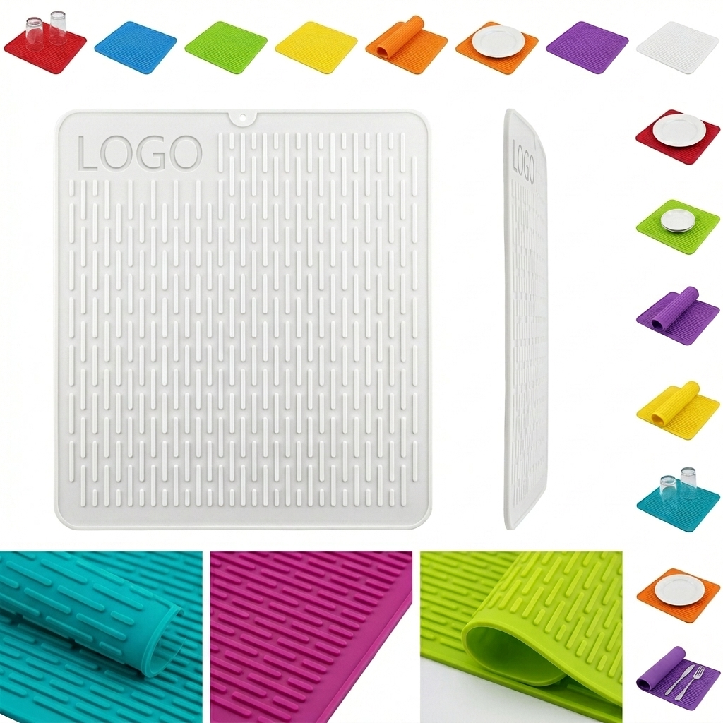 Multi-Color Silicone Drying Mat & Heat-Resistant Tray