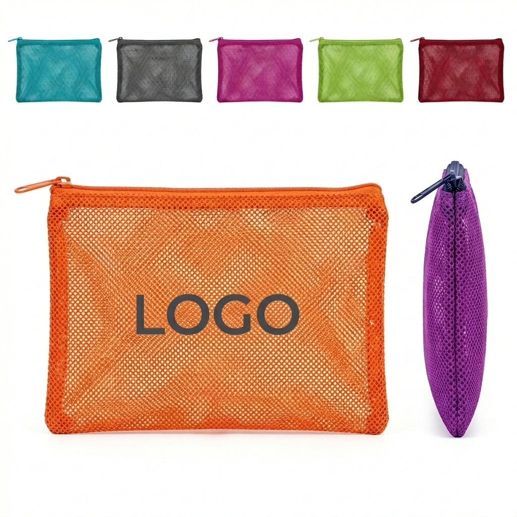 Mesh Zippered File Pouch for School, Office, and Home