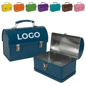 Vintage-Style Leakproof Metal Lunch Box with Top Handle