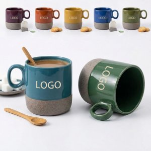 Dual-Finish Ceramic Mug in Bold Solid Colors