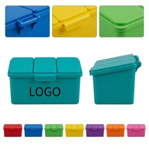3-Lid Single-Compartment Storage Box Set