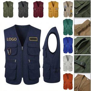 Breathable Tactical Sleeveless Vest with 6 Pockets for Fishing, Hiking & Photography