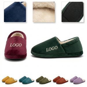 CozyFleece Indoor & Travel Slippers with Non-Slip EVA Sole