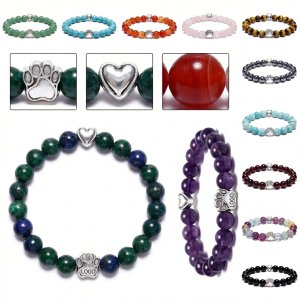 Adjustable Beaded Stretch Bracelets - Unisex Gift for All Occasions & Sensitive Skin